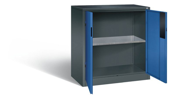 C+P Werkzeugschrank Acurado, H1000xB930xT500mm, Farbe: Anthrazitgrau / Enzianblau, Muldengriff, 8821-052 S10368