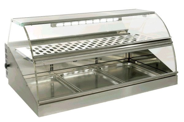 Neumärker Warmhaltevitrine Mercado H3 Mit Frontklappen zur Selbstbedienung, 05-10314