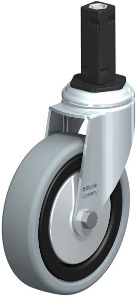 Blickle LKRA-VPA 126G-11-FA-EV13 Apparate-Lenkrolle mit Expander, Vollgummi, Grau, 848370