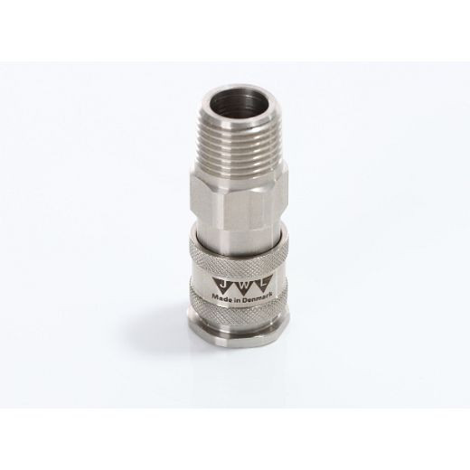 JWL Kupplung Edelstahl 316 JWL Serie 540, DN 7, 8, AG 1/2' BSP (Lebensmittel), 41605