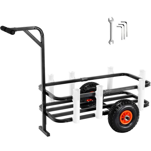 VEVOR Strand-Angelwagen Beach Fishing Cart Fishing Trolley 200 lbs with Balloon Tires for Sand, LLKYJC11YC0080XFQV0