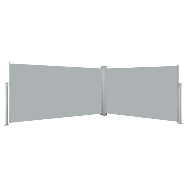 vidaXL Ausziehbare Seitenmarkise 160x600 cm Grau, 42180