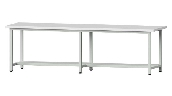 ANKE Werkbänke Arbeitstisch, Modell 191, 2800 x 800 x 840 mm, RAL 7035, KSP 40 mm, 401.452
