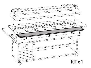 NordCap lange Tablettrutsche aus Holz, für ISOLA 6, abklappbar, B x T in mm: 2065 x 250, 455464903