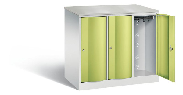 C+P XL-Schließfachschrank Resisto, H1077xB1148xT640mm, Farbe: Lichtgrau / Viridingrün, 8271-373 S10044