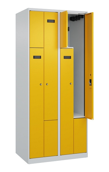 C+P Z-Spind Evolo PLUS, 4 Fächer, 1850x800x500mm, 7035/1004, Zylinderschloss, 049003-224 S10027