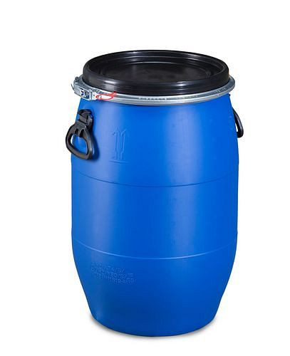 DENIOS Kunststoff-Deckelfass, 60 Liter, 266134, 4055661032200