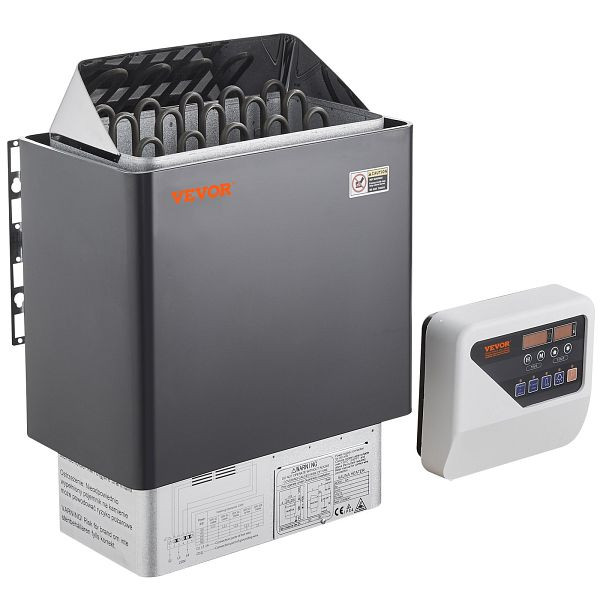 VEVOR 8kW Elektrischer Saunaofen Saunaheizung, digitaler Regler für 8-12m³ Spa, DSSNLWKLXB8KWB33NV8
