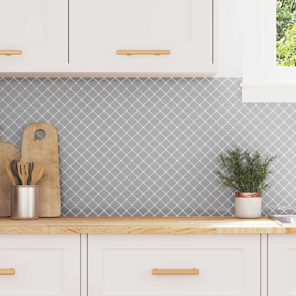 vidaXL Lanturn Fliese 50 pcs Grau 27 x 27 cm Polyurethan und PET, 42021334