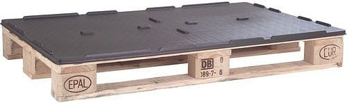 DENIOS Palettenüberzug, aus ABS-RE, 805 x 1205 x 30 mm, mit Rand und Mittelkreuz, VE: 5 Stück, 312673