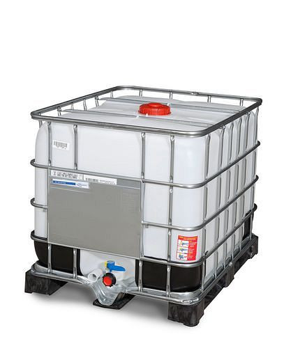 DENIOS IBC Container, PE-Palette, 800 l, Öffnung NW150, Auslauf NW50, 266153