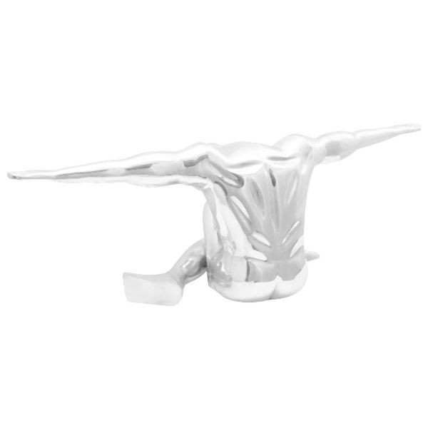 vidaXL Skulptur Silber 91.5x32x33 cm Aluminium Denker, 42000146