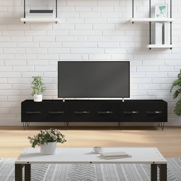 vidaXL TV-Schrank Schwarz 150x36x30 cm Holzwerkstoff, 829149