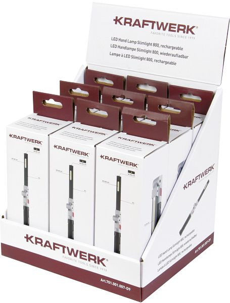 Kraftwerk Display mit 9x LED Handlampe Slimlight 800, 701.001.007-D9