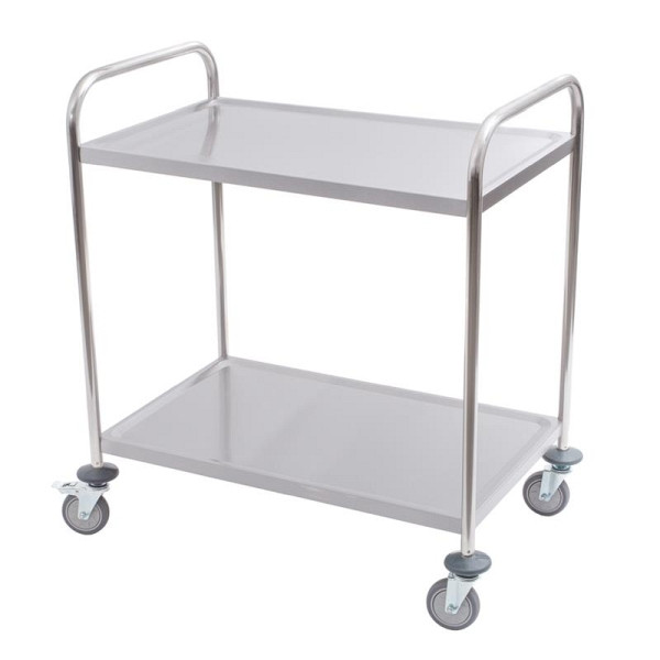 ALLPAX Servierwagen Edelstahl, 2 Borde, 10014252, 4251325846590