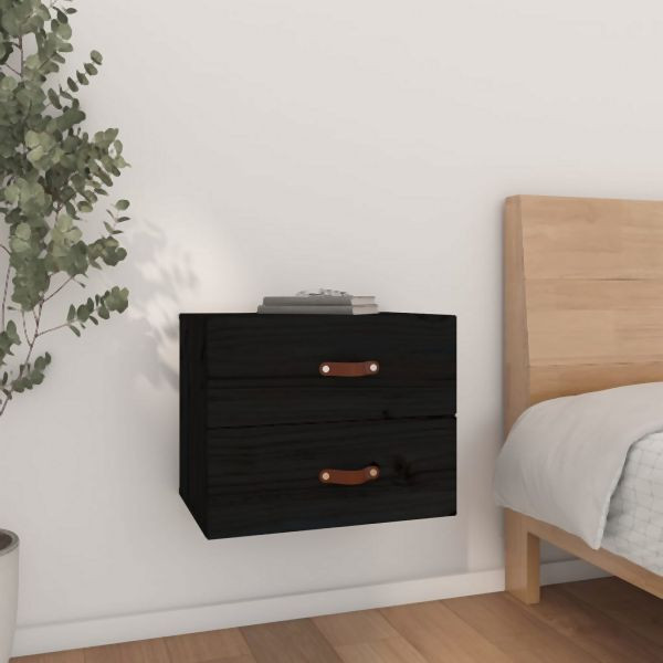 vidaXL Wand-Nachttisch Schwarz 50x36x40 cm Abmessung, 820984
