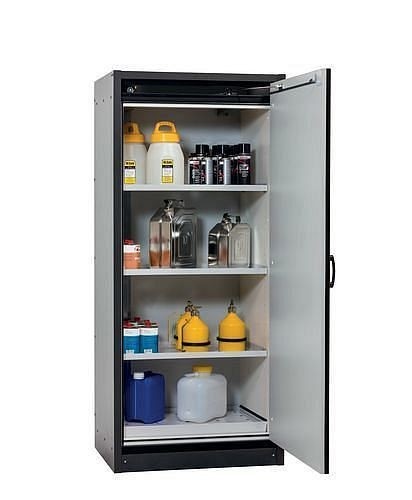 asecos Gefahrstoffschrank Basis-Line FM 30-93R, 865 mm, 3 Einlegeböden, Tür gelb, 238941
