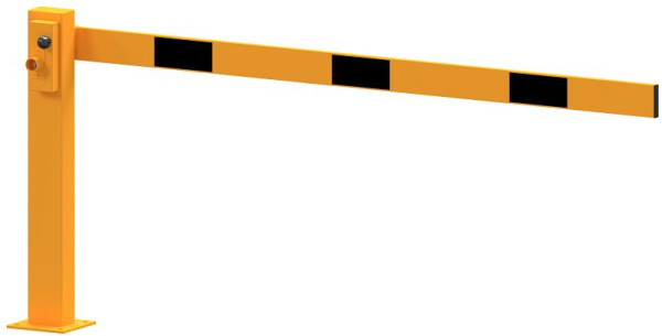 Schake Kompakte Handschranke 2m, gelb / schwarz, mit Dreikantverschluss, 4011_201FPBG
