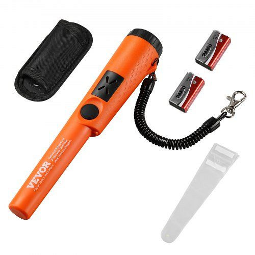 VEVOR Metalldetektor Pinpointer IP66 Wasserdicht, 5cm Erkennungstiefe, 3 Modi, 9V Batterie & Samtbeutel Inkl., JCKJSTCBFIP66NR7EV9