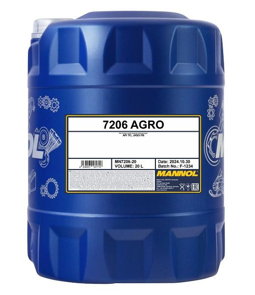 MANNOL Motoröl 7206 Agro, VE: 20 l, MN7206-20, 4036021161716
