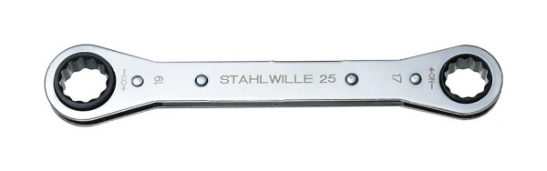 STAHLWILLE Ratschenringschlüssel Nr.25 Schlüsselweite 7 x 8 mm Länge 109 mm, 41130708