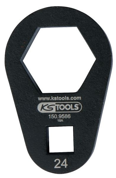 KS Tools 3/8" Einsteck-Ringschlüssel, extra flach, 24 mm, 150.9586