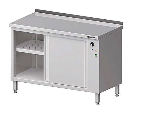 Stalgast Wärmeschrank mit Schiebetüren 1000x600x850 mm mit Aufkantung, VWS10600A