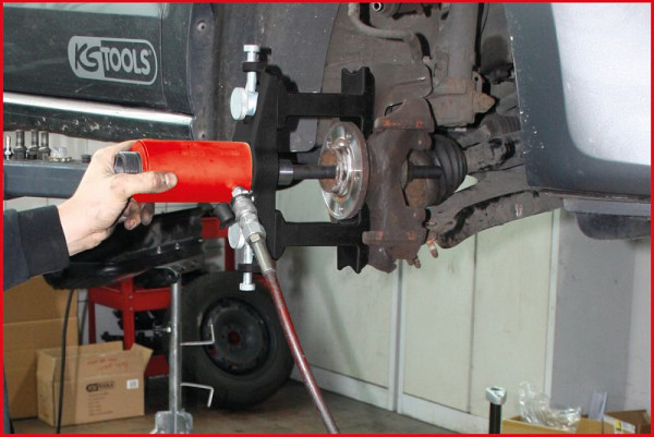 KS Tools Hydraulik-Einheit 22t mit Hydraulik- Pumpe und Manometer, 440.0580