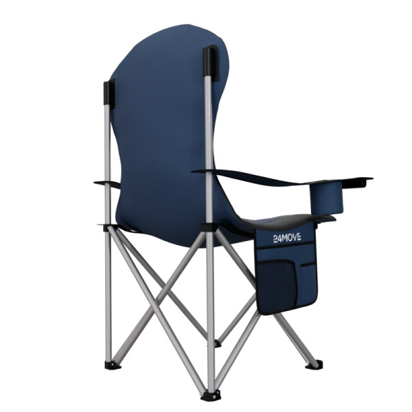 24MOVE Campingstuhl Salvador faltbar Camping Klappstuhl gepolstert inkl. Tragetasche, bis 150kg belastbar, blau, 6099