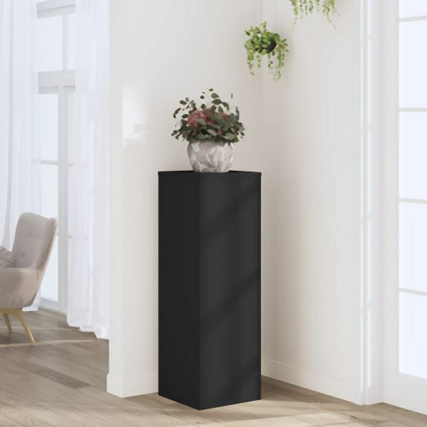 vidaXL Pflanzenständer Schwarz 33x33x100 cm Holzwerkstoff, 852952
