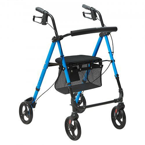 VEVOR Rollator für Senioren, leicht, Aluminium, verstellbarer Sitz und Griff mit 8-Zoll-All-Terrain-Rädern, 136 kg Tragkraft, CTZXQCKJL8IN4O4KDV0