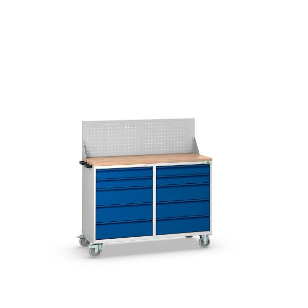 bott verso Aufsatzrahmen mit perfo Lochplatte BxTxH: 1300 x 215 x 400 mm, RAL 7035, 41022032.16
