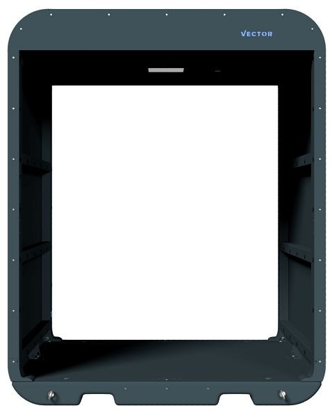 SCHAKE-VECTOR Mobiler Schutztunnel V-Guard, verzinkt + schwarz-matt pulverbeschichtet, mit LED, VPTU21SLO0109