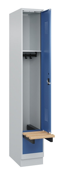 C+P Spind Evolo PLUS, 1 Abteile, 1950x300x815mm, 7035/5023, Zylinderschloss, 049040-10 S10035