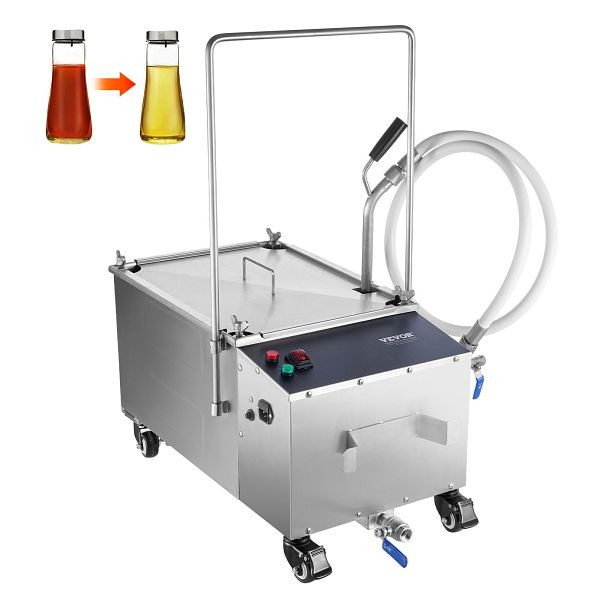 VEVOR Mobiler Fritteusenfilter, 38 L ÖlTankkapazität, Ölfiltrationssystem mit 10 L/min Ölfiltrationsgeschwindigkeit, ZYGLQWBXG38LJ9OHQV2