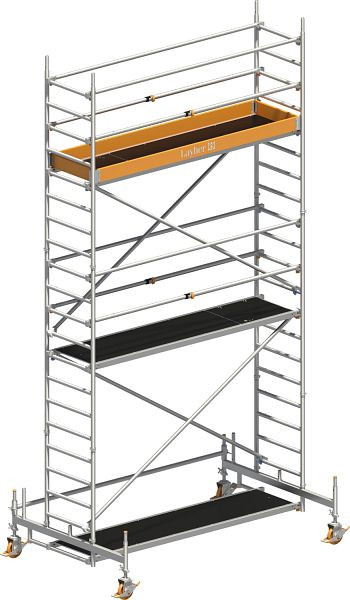 Layher Gerüst Uni Standard P2 mit Uni Telegeländer, Max. Plattformhöhe: 4,35 m, 1411104