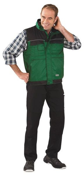 Planam Outdoor Dust Weste, farngrün/schwarz, Größe L, 3316052