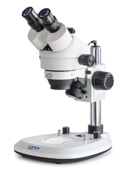 KERN Optics Stereo-Zoom-Mikroskop, Greenough 0,7 x - 4,5 x, Binokular, Eyepiece HWF 10x / Ø 20mm High Eye Point Eingebautes Netzteil, OZL 463
