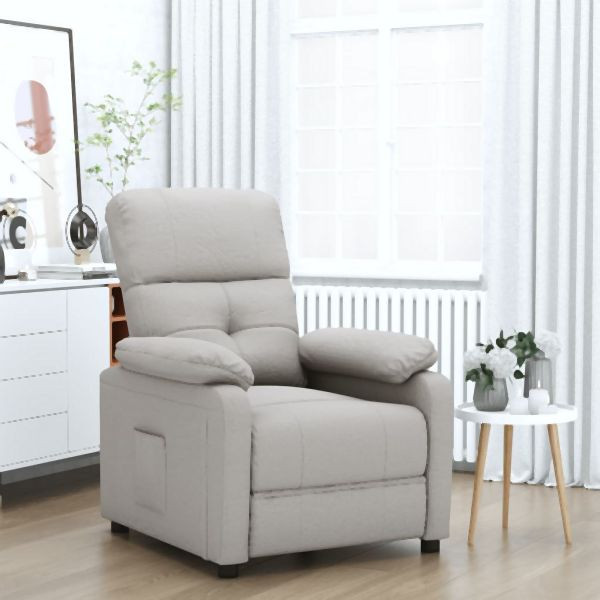 vidaXL Relaxsessel Taupe Stoff, Zurücklehnen, bequem, 348283