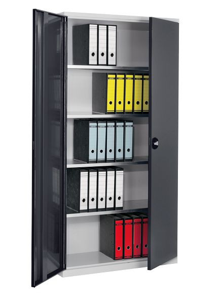 Kappes Systemschrank Serie 400 RAL 7035/7016, H1950 x B1000 x T410 mm, Vollblechtüren, 4 Fachböden verzinkt, 1250.01.1024