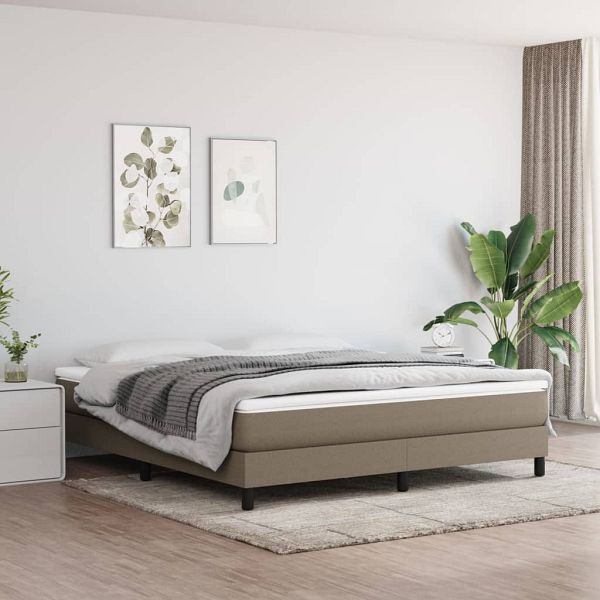 vidaXL Bettgestell Taupe 160x200 cm Stoff, 3120528, 8720287231899