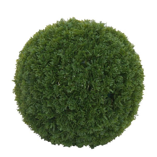 Mendler Künstlicher Busch HWC-O96, Thujakugel Dekopflanze Kunstpflanze Lebensbaum künstlich, Outdoor, Polyethylen Ø 32cm, 139595