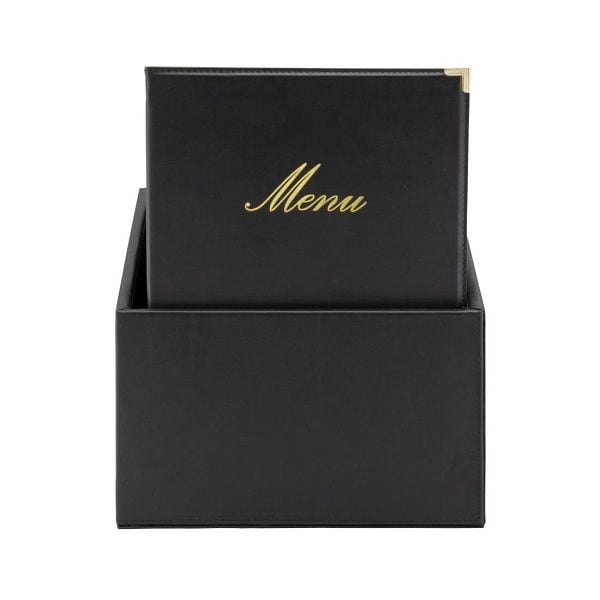 Securit Classic Lederset mit 20 Menükartenhaltern 4x A4 in 1er Box (inkl. 1 Doppeleinlage), CU929