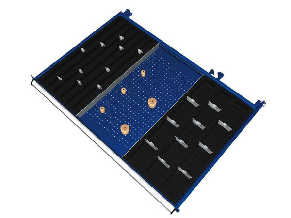 KLW Einteilungsmaterialsatz für Schubladen Fachhöhe 50 mm in SJB - Schrank, Schrankgröße 1031 x 750 mm B x T, B06, SJB-B06-032