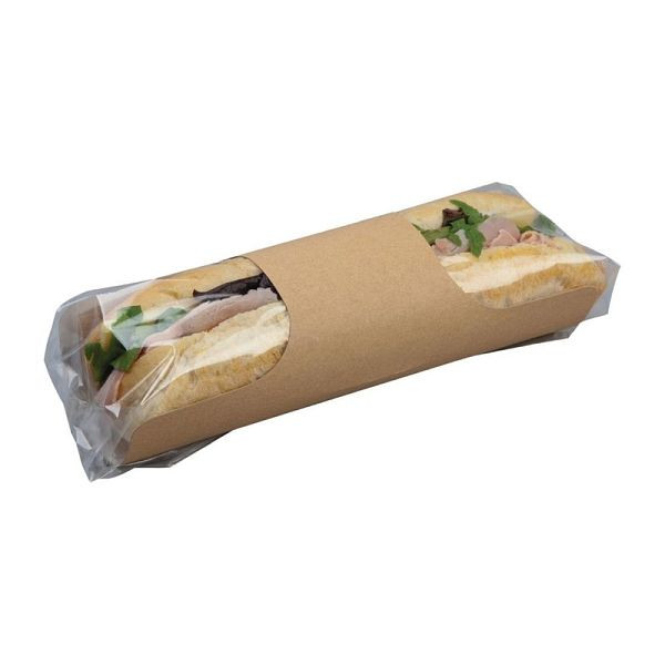 Colpac Recycelbare Baguette-Verpackungen aus Packpapier und Kunststoff, VE: 500 Stück, FA386