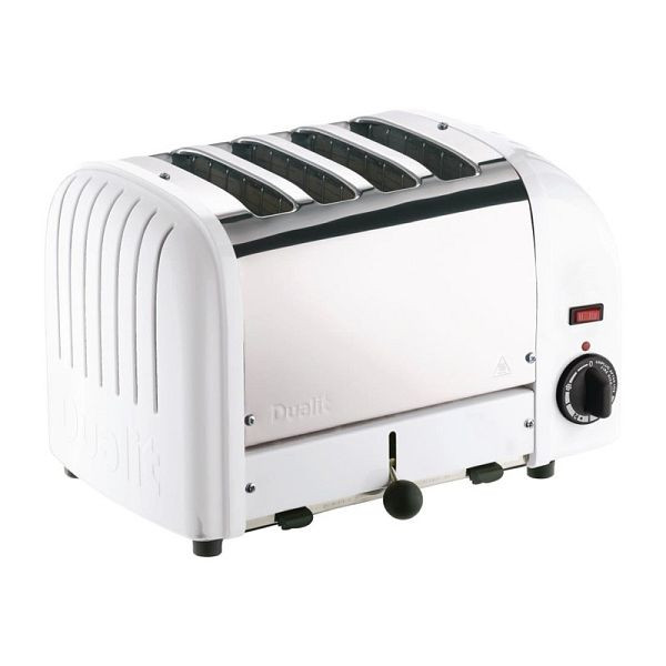 Dualit Toaster 40355 weiß 4 Schlitze, einfacher Auswurfhebel, F211