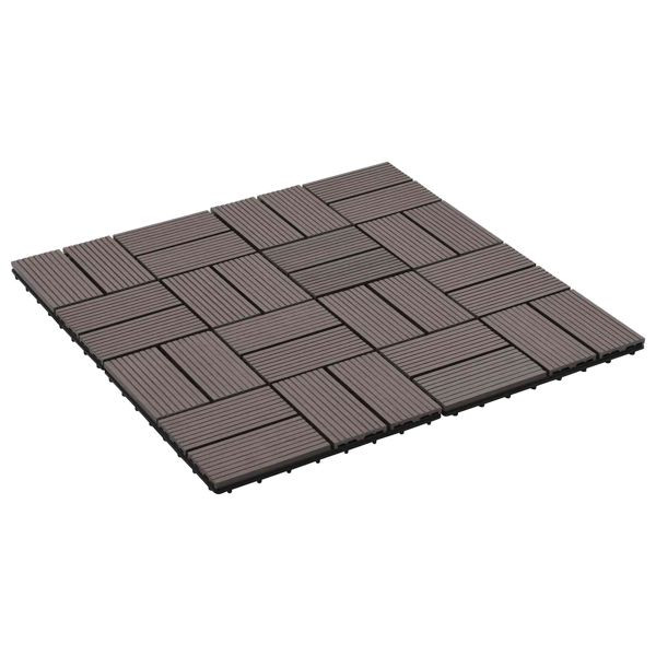 vidaXL Terrassenfliese 22-teilig Dunkelbraun 30 x 30 cm WPC, 3444841