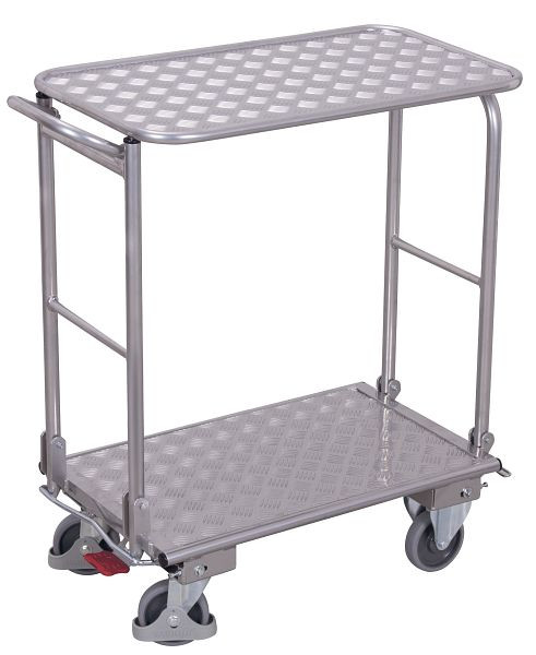 VARIOfit Aluminium Klappbügelwagen mit 2 Etagen, Ladefläche: 720 x 450 mm, ap-450.813