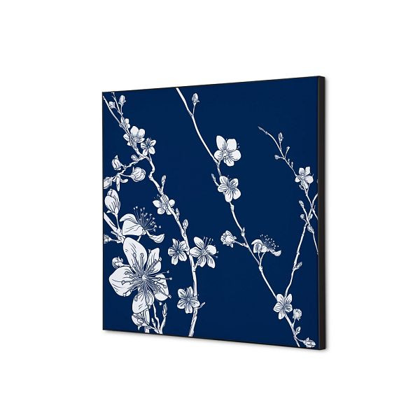 Showdown Displays Spannstoff Wanddekoration SET 40 x 40 Japanische Kirschblüte Blau, TFR22W400-SET-I8