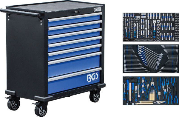 BGS Werkstattwagen XL, 7 Schubladen, mit 301 Werkzeugen, 6063
